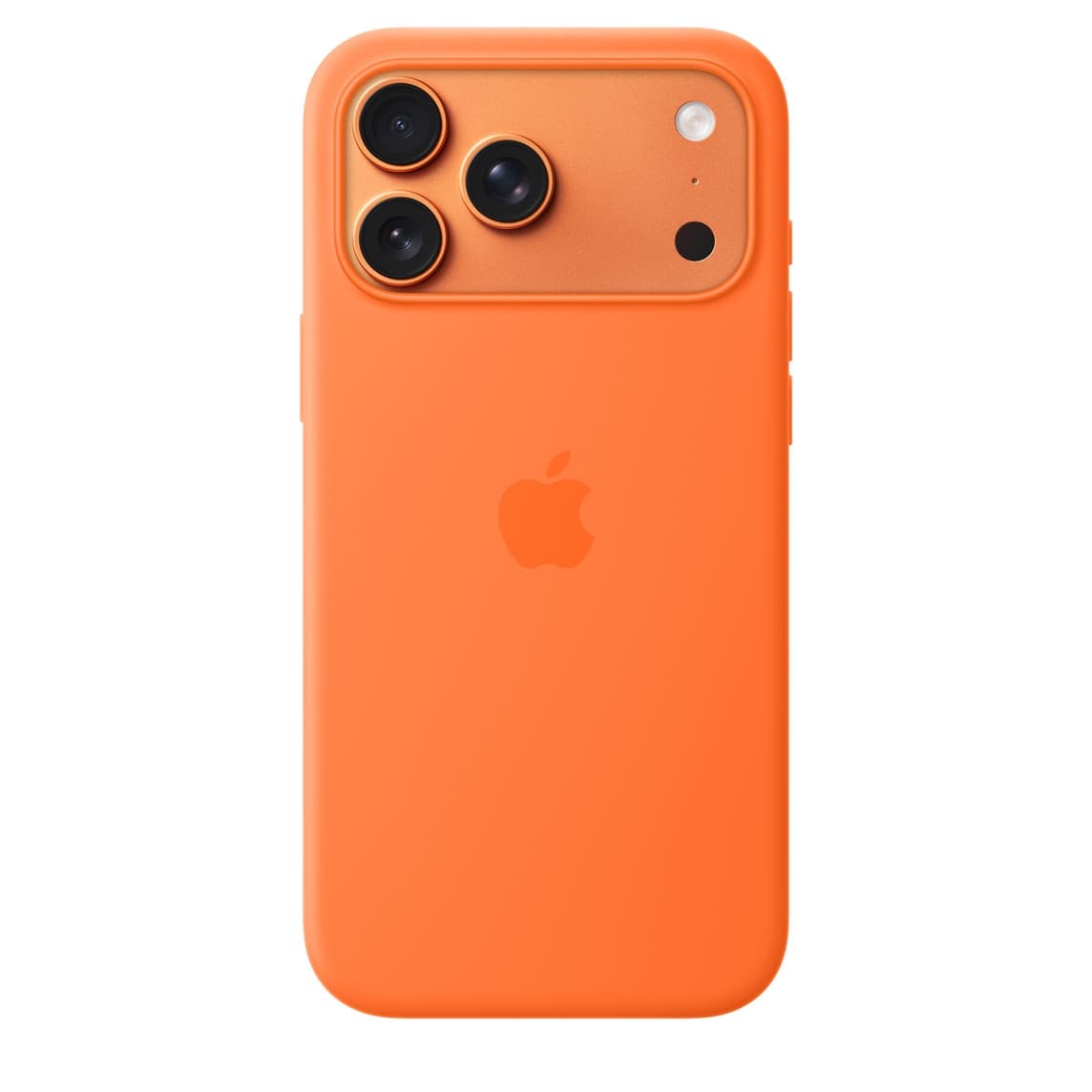 Capa de silicone com MagSafe para iPhone 17 Pro Max – Laranja